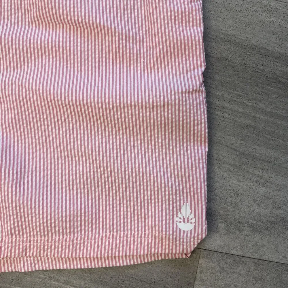 O'Rageous 2 IN 1 Shorts Seersucker Pink Stripe Size 2X-Large